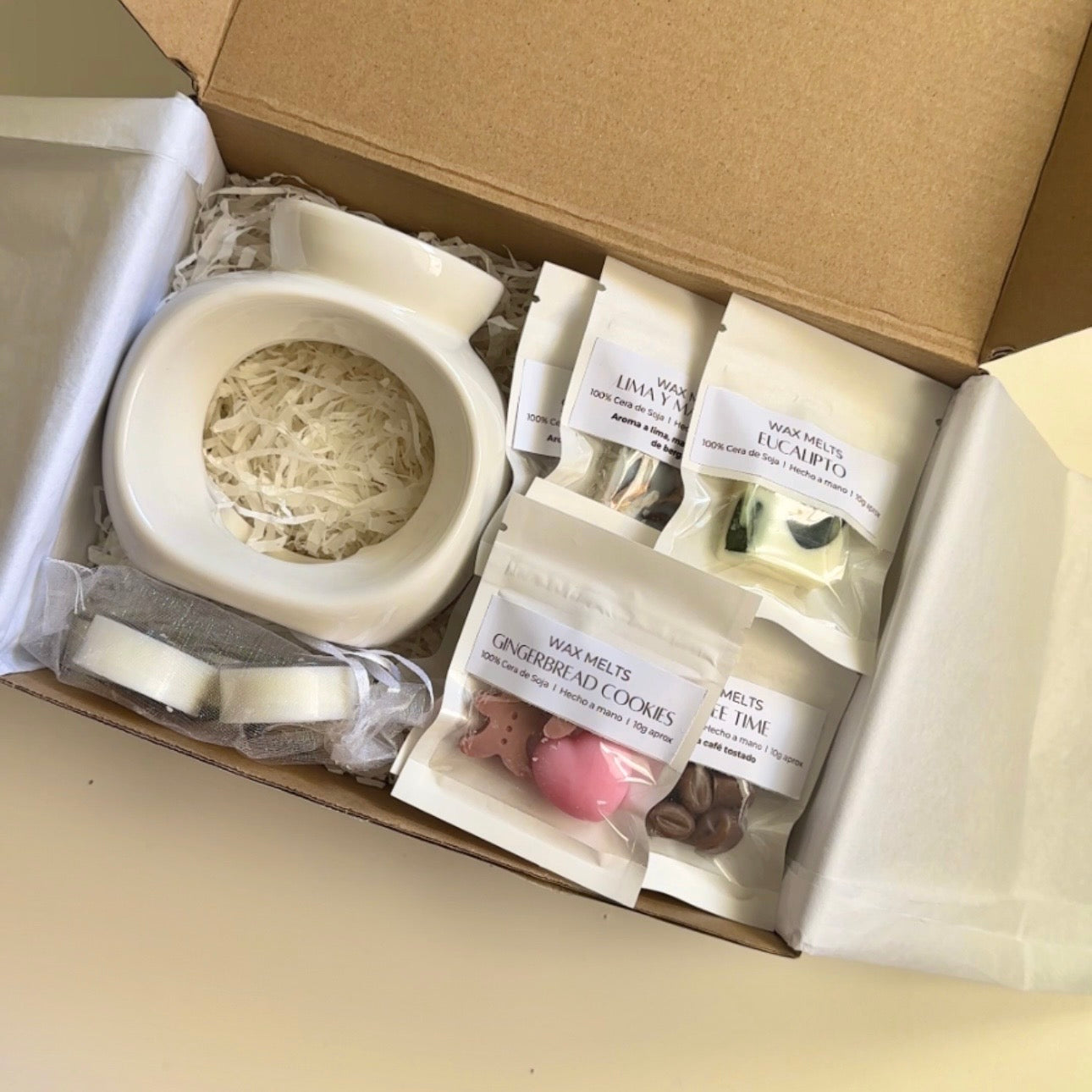 Kit degustación Wax Melts + Quemador + velas de té