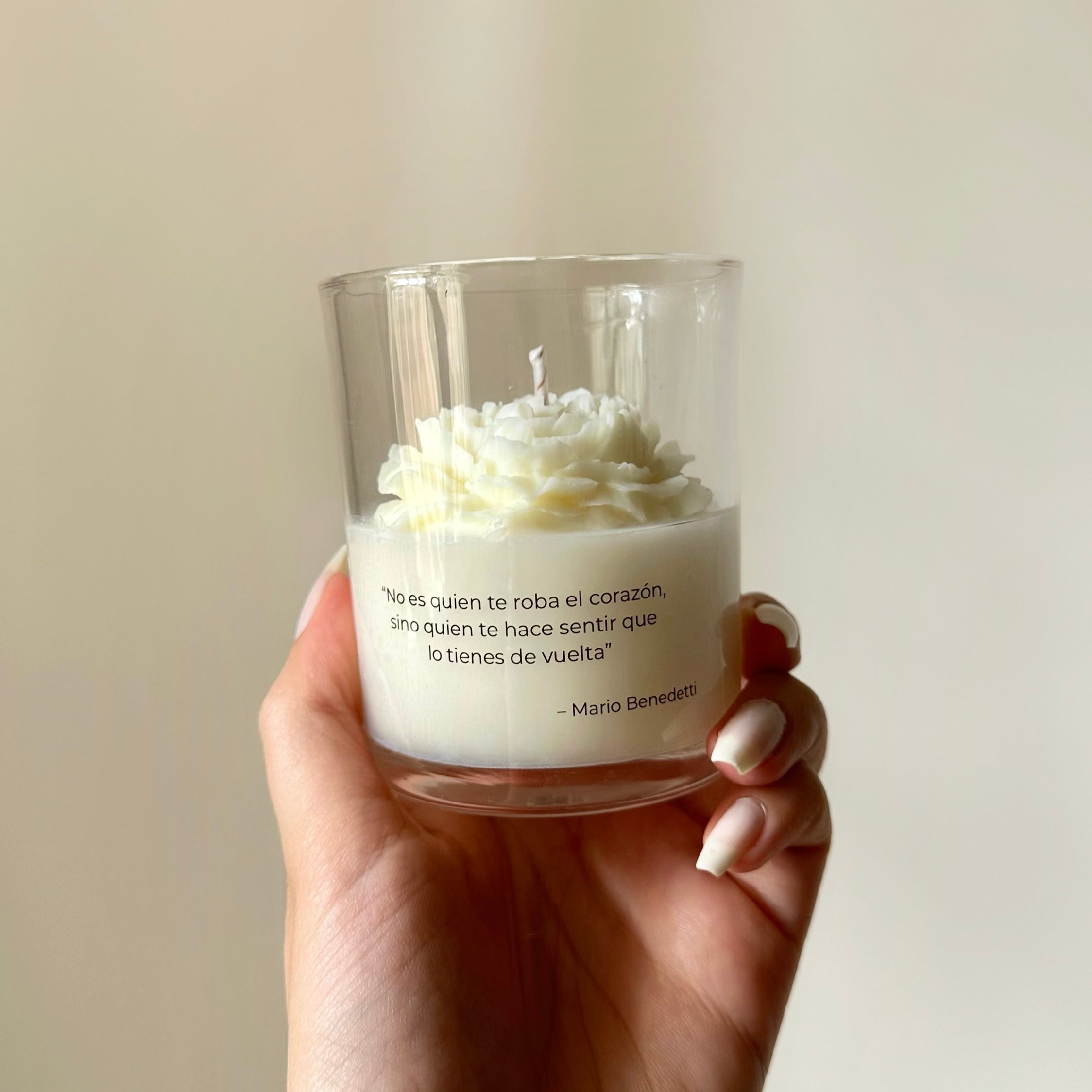 Vela con mensaje personalizado