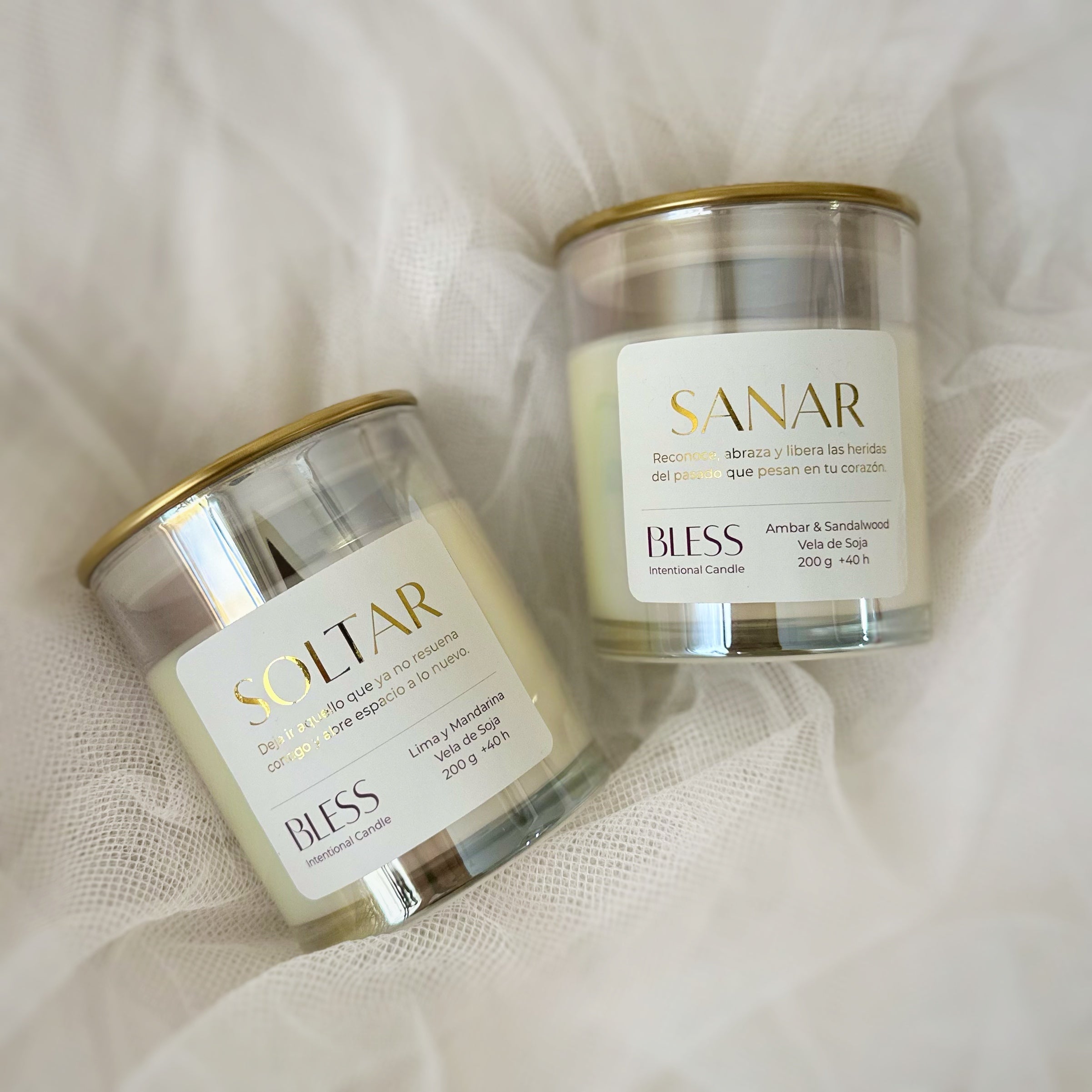 Velas intencionadas para Soltar, Sanar, Agradecer y Manifestar.